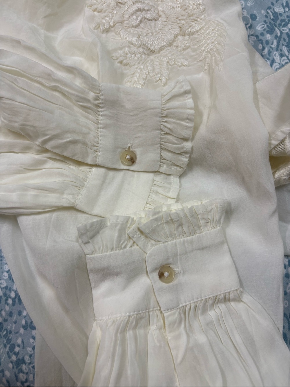 Pilcro White Embroidered Button-Down Blouse - Picture 10 of 13